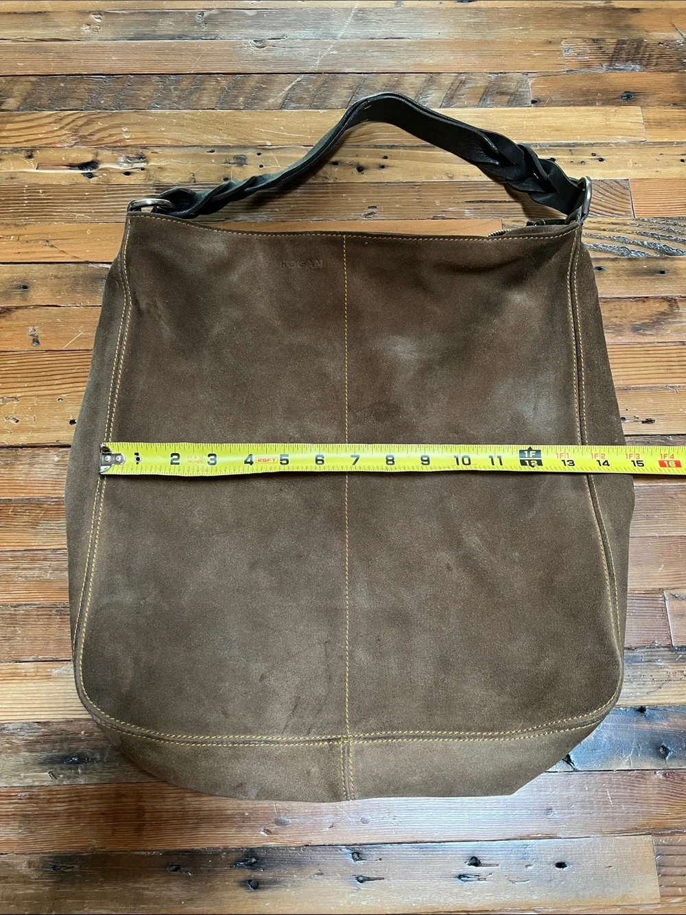 Hogan Suede Bucket Tote Hobo